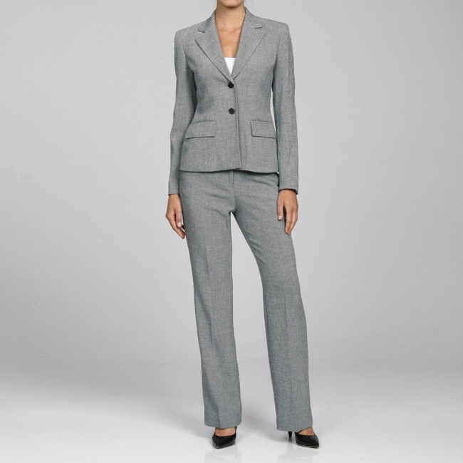 Anne Klein Women's Two-tone Classic Pant Suit - Free Shipping Today ...