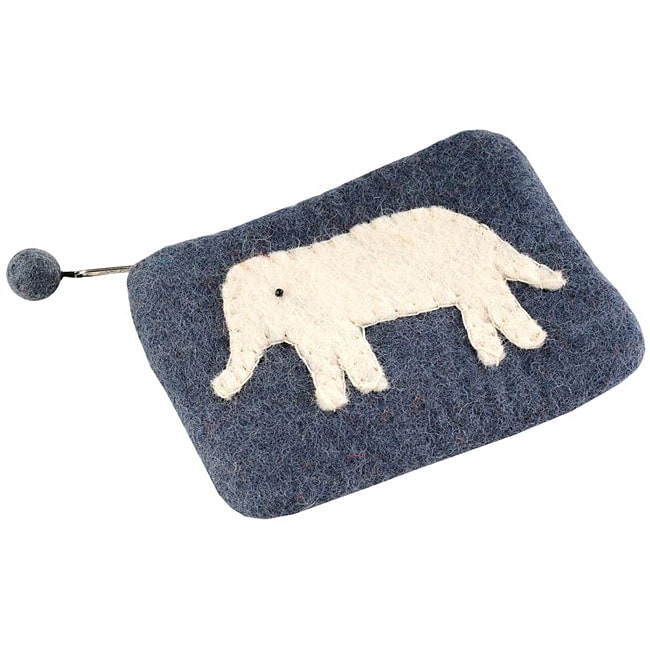 Wool Felt Elephant Change Purse (Nepal)  