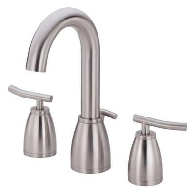 Danze Sonora Widespread Bathroom Faucet with Pop-up Drain Assembly in Brushed Nickel Finish