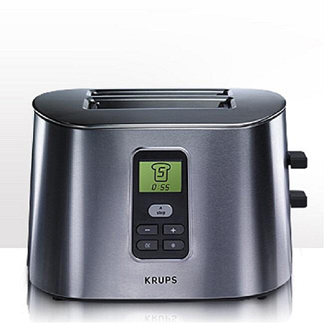 Krups TT6190 Brushed Stainless Steel 2slice Digital Toaster Free