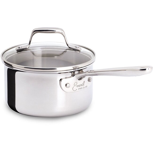 Emeril ProClad Stainless Steel 1quart Sauce Pot and Lid Free