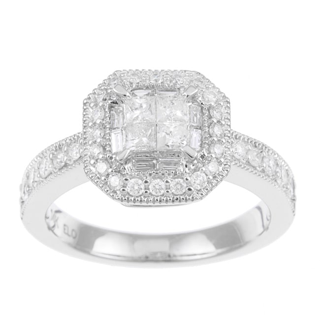 14k White Gold 3/4ct TDW Diamond Engagement Ring (H I, I1 I2 