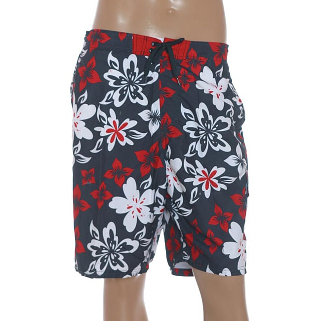 Mad Iguana Mens Hawaiian Print Cargo Boardshorts  