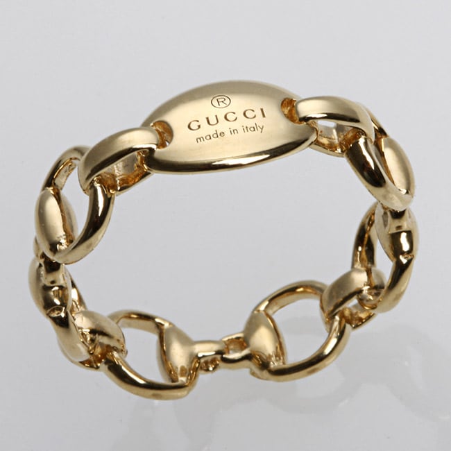 Gucci 18k Yellow Gold Horsebit Ring  