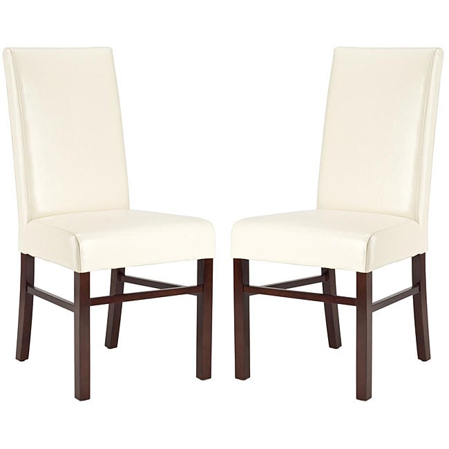 Bowery Brown Clay Leather Side Chairs (Set of 2)  