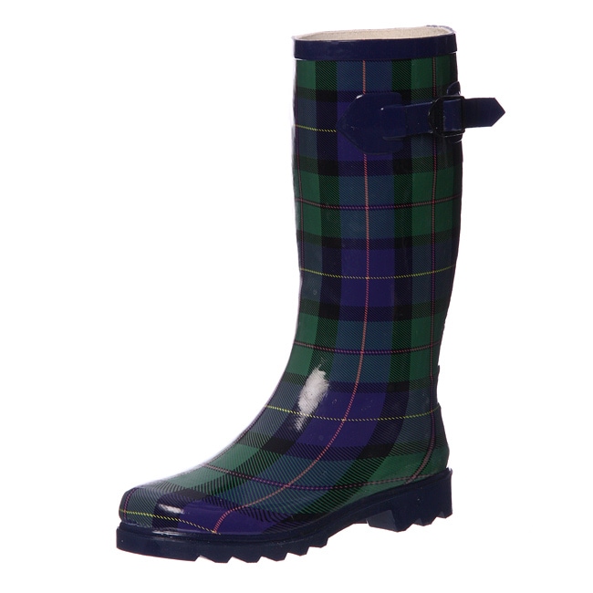 Carrini Women's Plaid Rubber Rain Boots - Free Shipping On Orders Over ...