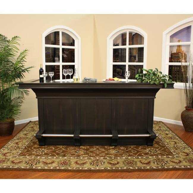 Alturas Distressed Black Home Bar