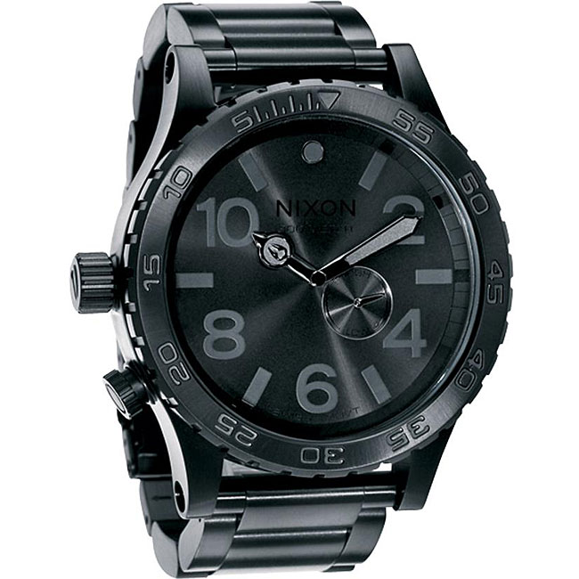 Nixon 51 30 Mens All Black Stainless Steel Watch  