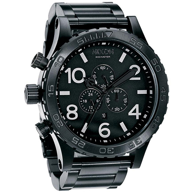 Nixon 51 30 Mens All Black Stainless Steel Watch