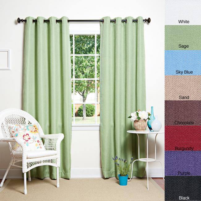 Basketweave Indoor/ Outdoor 95-inch Patio Curtains