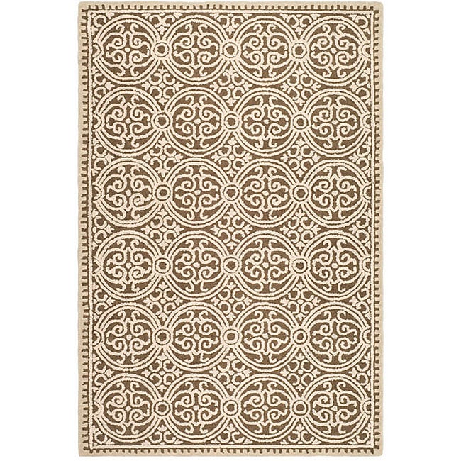 Safavieh Handmade Moroccan Cambridge Brown Wool Rug (6 X 9)