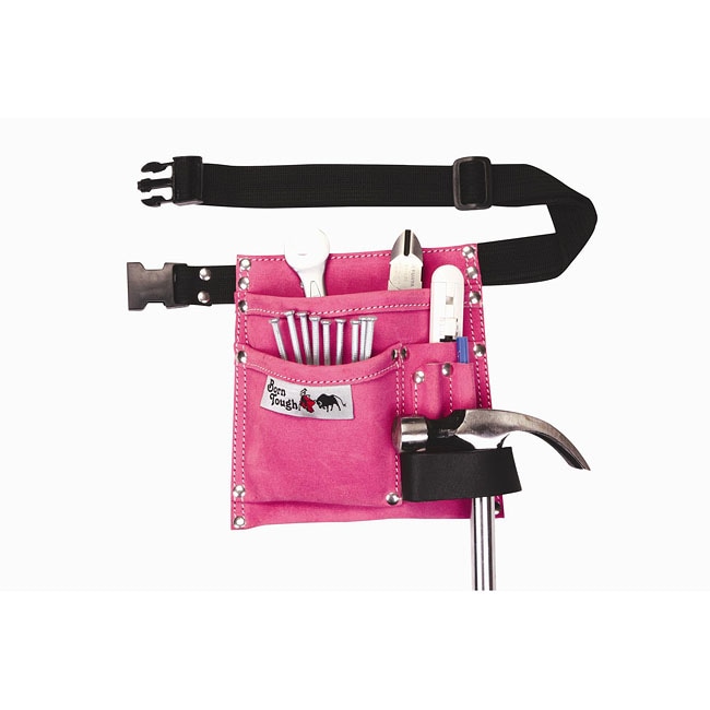 Women's 5pocket Suede Leather Pink Tool Belt Free Shipping On Orders Over 45