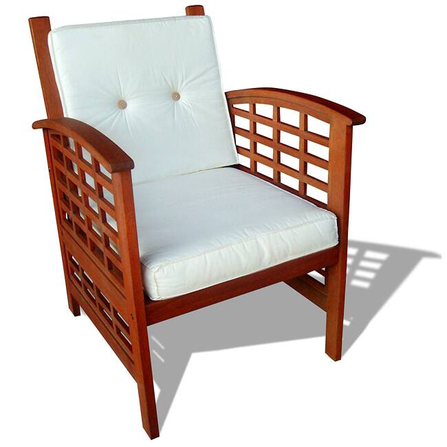 Outdoor Eucalyptus Wood Lounge Chair