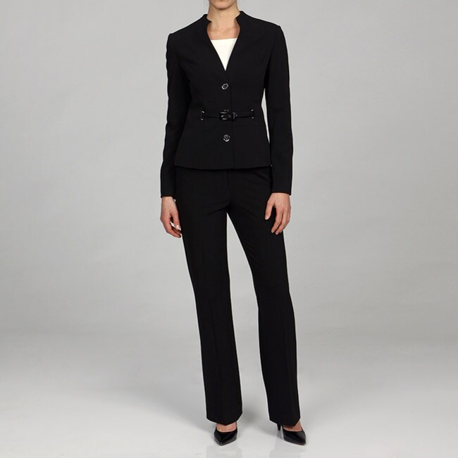 Calvin Klein Women's Belted Pant Suit - 12999265 - Overstock.com ...