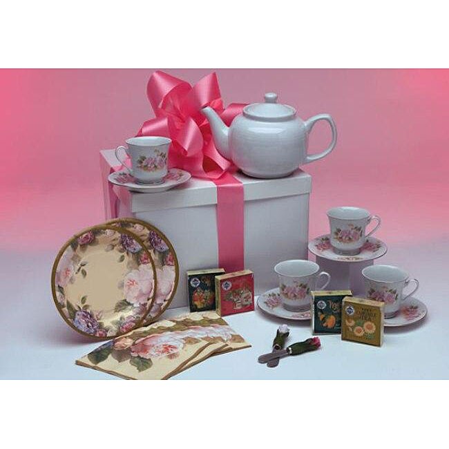 Shop Lady's Tea Posh Party Gift Box for 4 Free Shipping Today