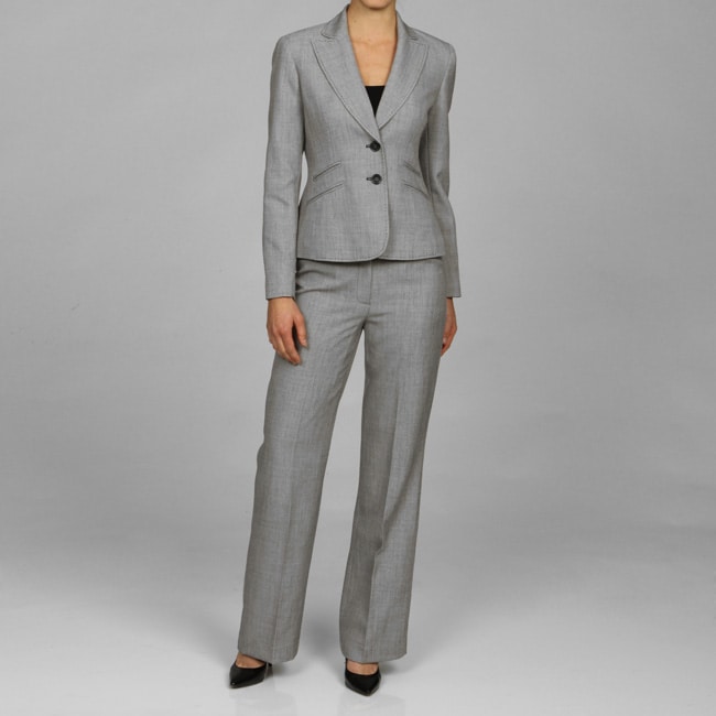 Nine West Women's Melange Twill Pant Suit - 12999573 - Overstock.com ...