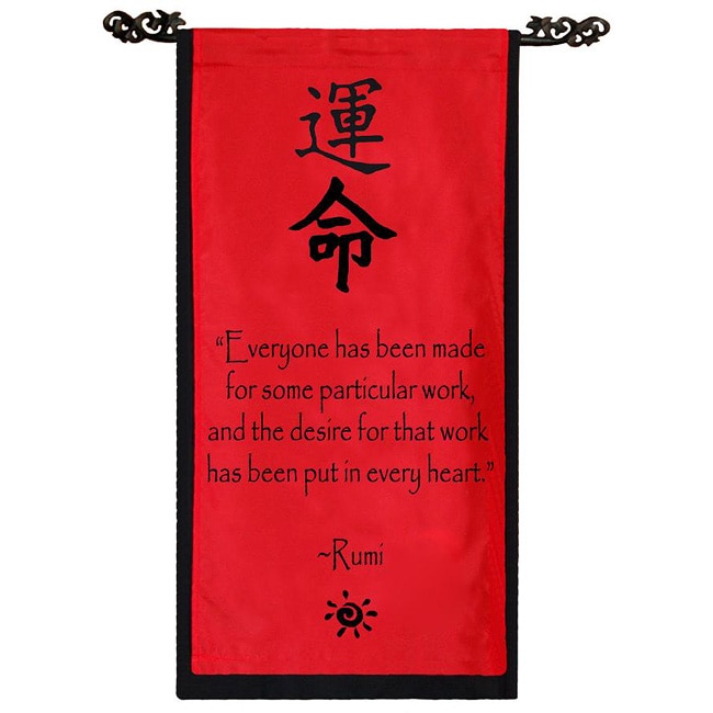 Cotton Faith and Destiny Symbols with Rumi Quote Scroll (Indonesia 