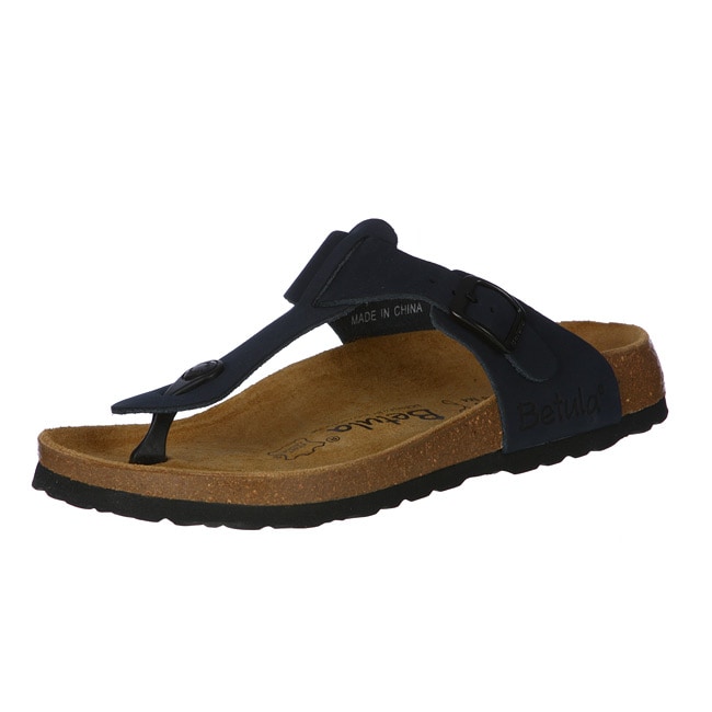 Betula by Birkenstock Women's Navy Suede Sandals - Free Shipping On ...