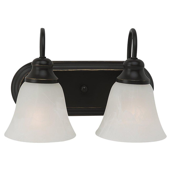 Windgate 2 light Heirloom Bronze Bath Wall Fixture