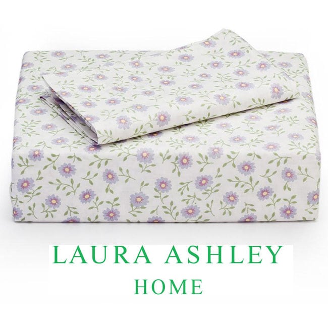 Shop Laura Ashley Lilac 200 Thread Count Twin-size Sheet ...