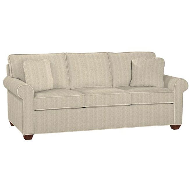 Ellen Tan and Charcoal Herringbone Fabric Sofa Free Shipping Today