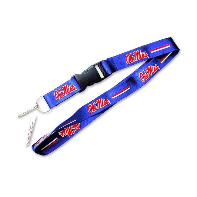 Ole Miss Running Rebels Blue Clip Lanyard  