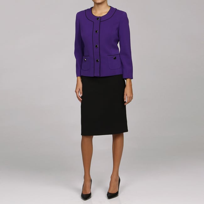 Jones New York Women's Purple 2-piece Suit - 13011896 - Overstock.com ...