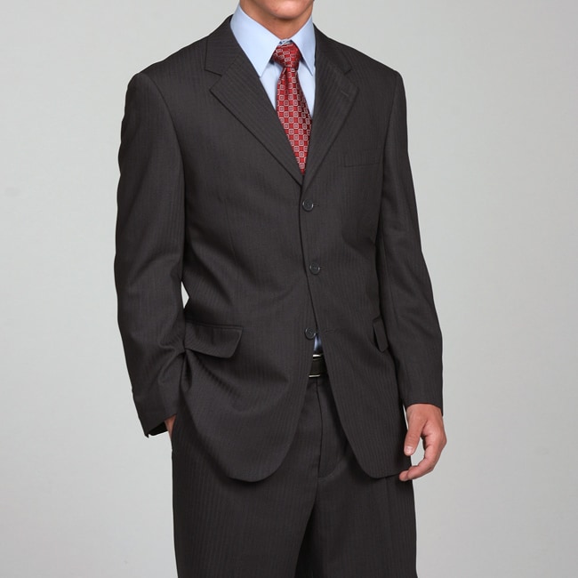 This item Carlo Lusso Mens Charcoal Grey 3 button Suit