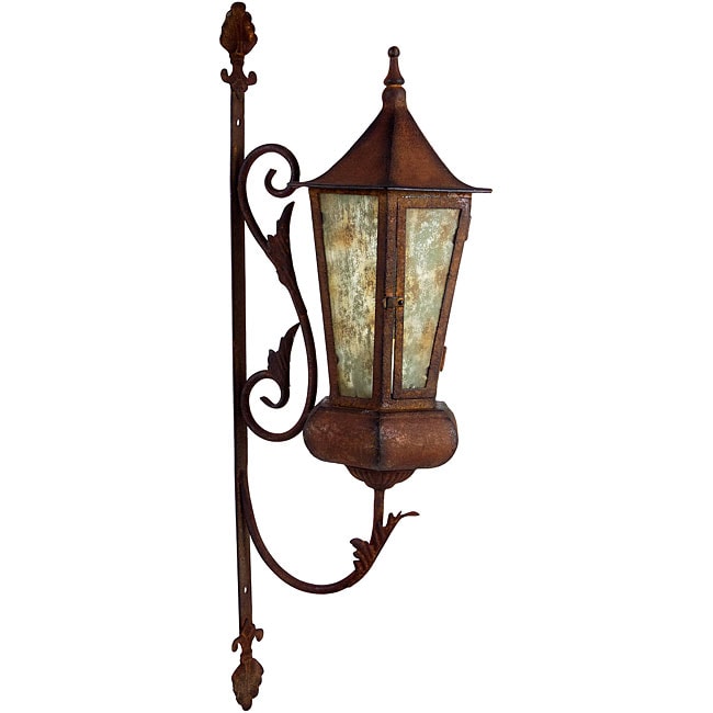 Iron Provence Candle Wall Lantern  