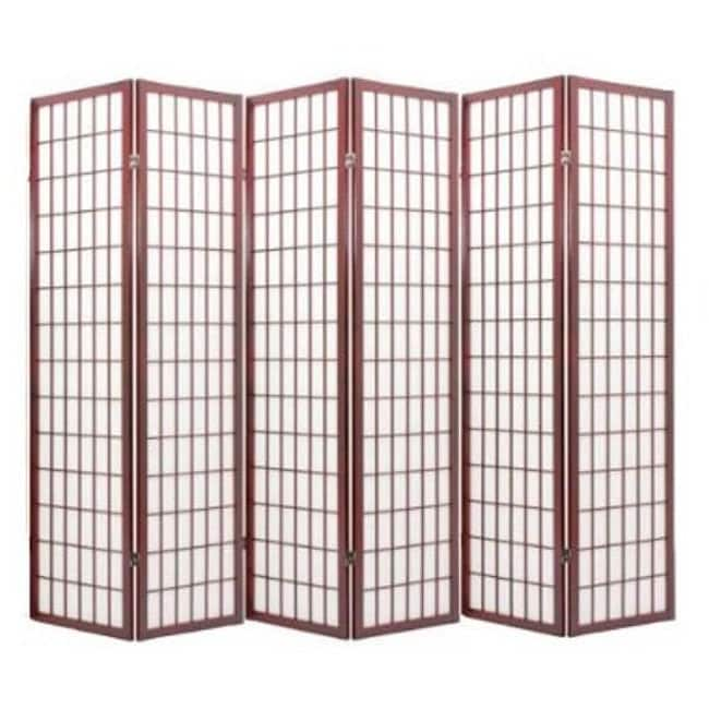 Shop Oriental Shoji Cherry 6-panel Room Divider Screen - Free Shipping ...