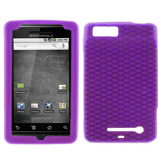 g wood moto cover Skin Droid Overstock.com Silicone Purple  Motorola  13019376 X