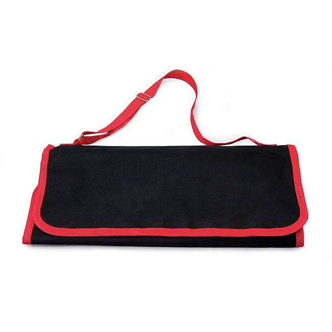 Picnic Time Barbecue Black Apron and Tool Set