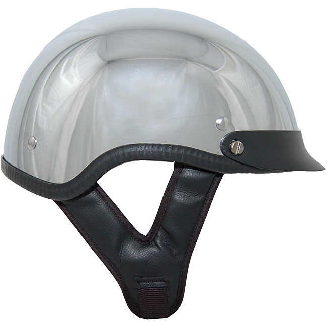 DOT Chrome Shorty Motorcycle Helmet - Free Shipping Today - Overstock