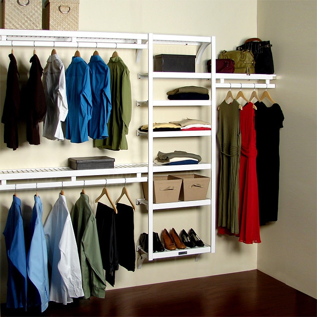 John Louis Home Standard White Closet System - Free Shipping Today - www.ermes-unice.fr - 13021096