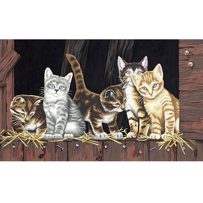 Paint By Number Barnyard Kittens Kit