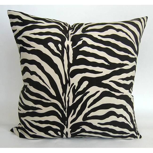 Zebra 24-inch Feather and Down Throw Pillow