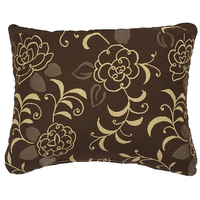 Gibson Chocolate Knife-edge Outdoor Pillows with Sunbrella Fabric (Set of 2)