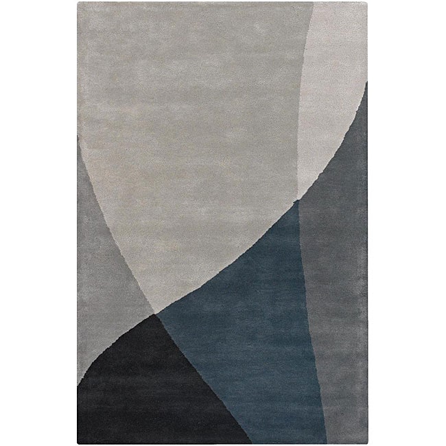 Hand tufted Mandara Grey Wool Rug (79 X 106)