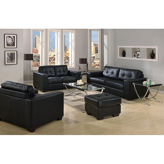 Sleek Contemporary Black Bonded Leather Sofa Free Shipping Sleek Contemporary Black Bonded Leather Sofa Free Shipping Today 5205637