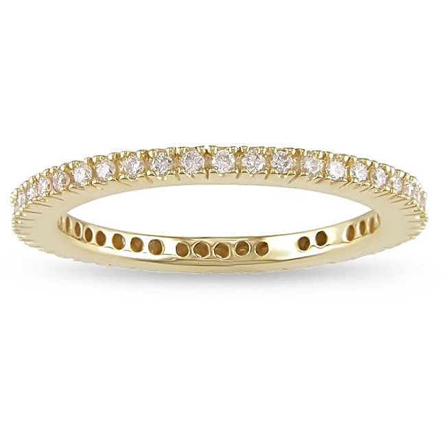 Miadora 18k Yellow Gold 1/3ct TDW Diamond Eternity Ring (G-H, SI1-SI2)