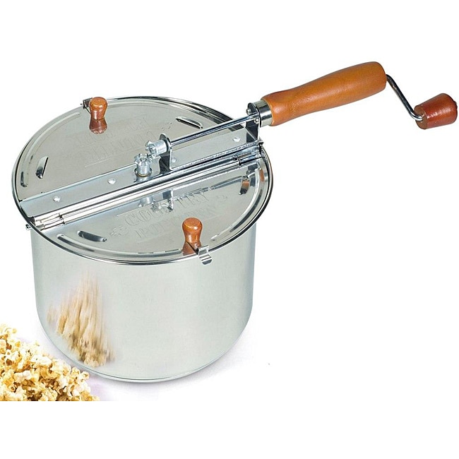 Stainless Steel 6.5 qt Stovetop Popcorn Popper  