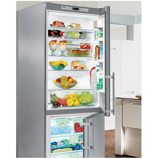 Liebherr 15.5-cubic-foot Stainless Steel Bottom-Freezer Refrigerator