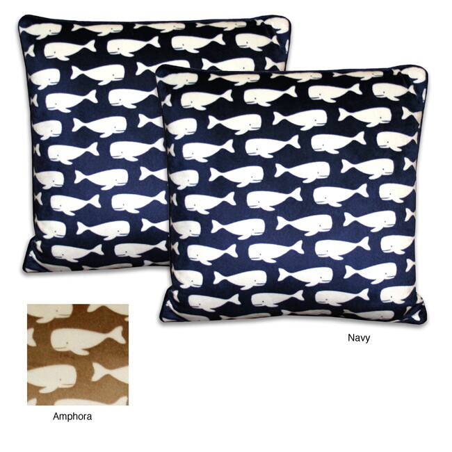 Wally Whale Microplush Pillows (Set of 2)