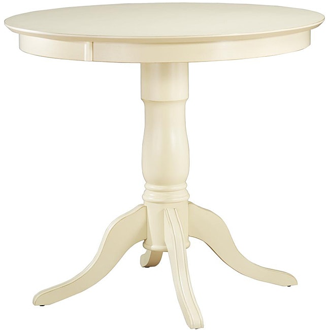 Calais Antique White Round Pub Height Table  