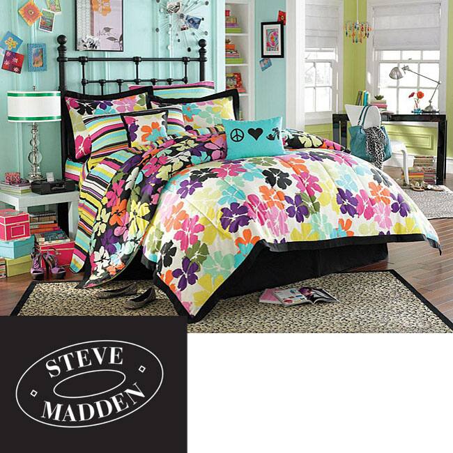 Steve Madden Dahlia 10-piece Full-size Bed in a Bag with Sheet Set