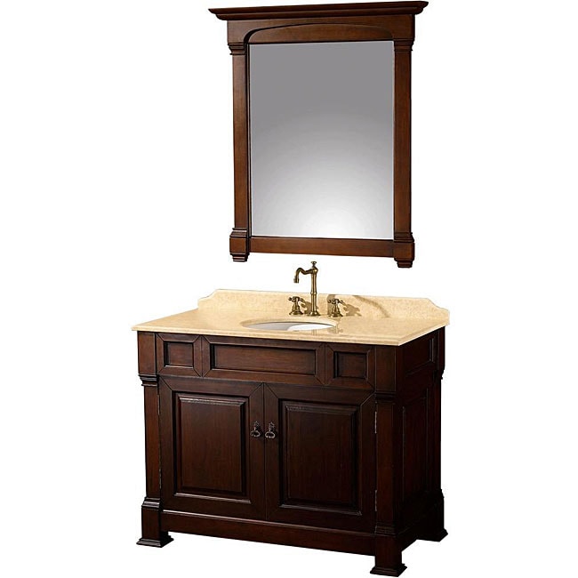 Gemini Traditional 44-inch Marble Top White Ceramic Sink ...