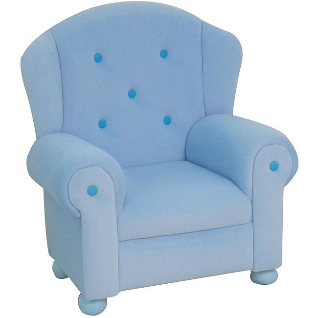 Plush Pastel Blue Kids' Arm Chair