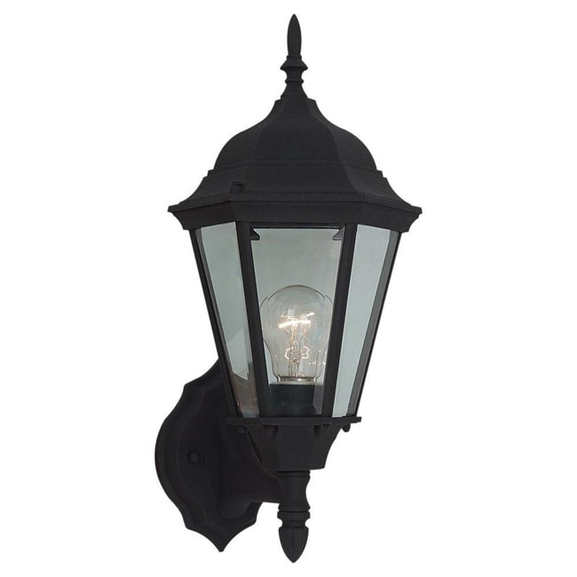 Windgate 1 light Black Outdoor Wall Lantern