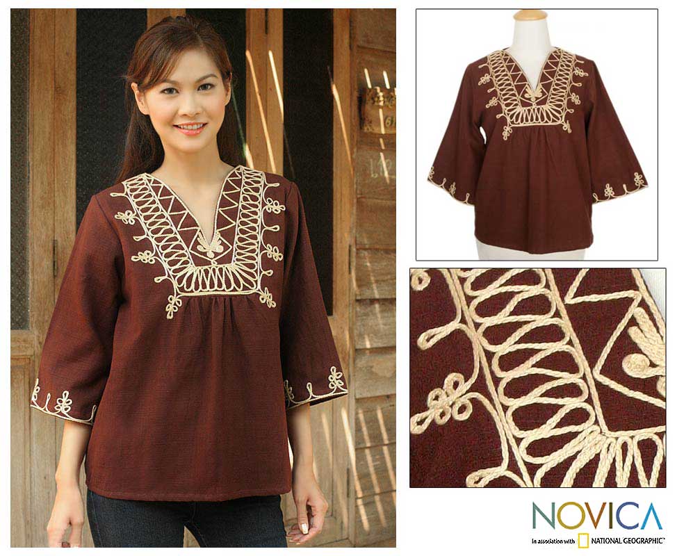 Cotton Earth Dance Blouse (Thailand)  