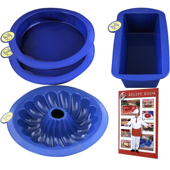 Smartware Basic Blue 5piece Silicone Bakeware Set Free Shipping On